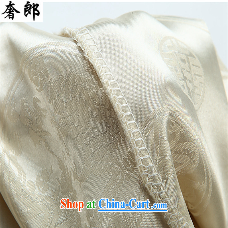 extravagance, 2015 Chinese men's short-sleeve Chinese leisure middle-aged men Chinese men's Summer for the National Men's Silk short-sleeved hand-tie China wind Han-white Kit 190 / 56, extravagance, and shopping on the Internet