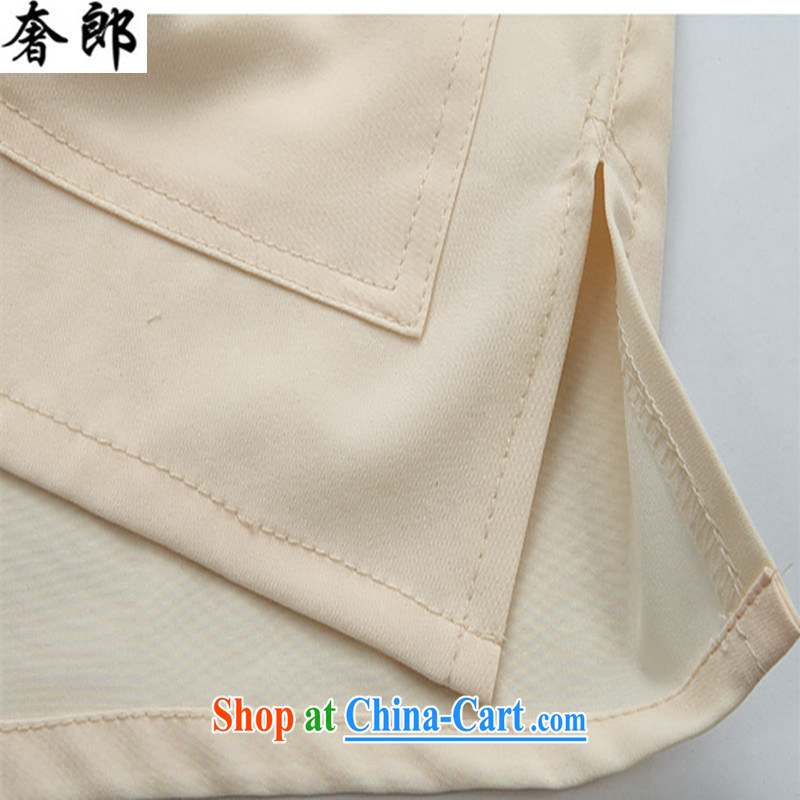 Luxury health 2015 summer New, Old, Tang is a short-sleeved shirt T men's T-shirt older Tai Chi clothing leisure jogging Tang replace manually the withholding, served white 190/56, extravagance, and shopping on the Internet