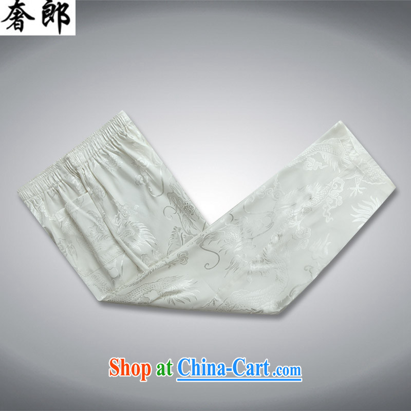 Luxury health 2015 new Chinese men and a short-sleeved summer men's Chinese short-sleeve and collar Kit T-shirt, old Han-Chinese wind morning exercises Tai Chi uniform white Kit170/48, extravagance, and shopping on the Internet