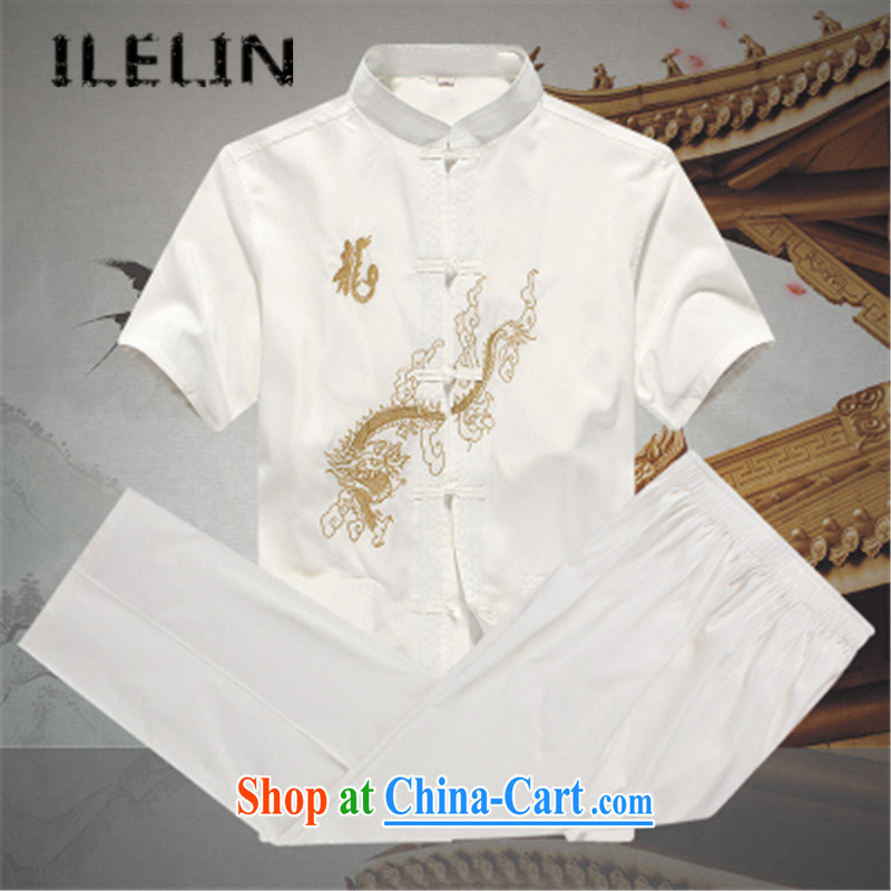 ILELIN summer 2015, older people in men's short-sleeved Chinese men and set China wind Chinese leisure, for national service the code father red 185, ILELIN, shopping on the Internet