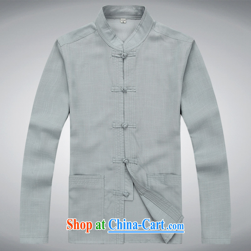 100 brigade BaiLv summer stylish thin, for comfortable long-sleeved tray snap Leisure package light gray XXXL