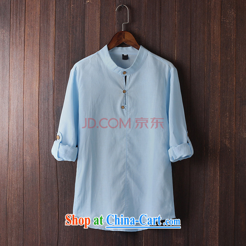 Extreme first summer 2015 men's Chinese shirt China wind culture T-shirt long-sleeved shirts pull cuff linen shirt loose shirt gray XXL, extreme (ZUNSHOU), online shopping