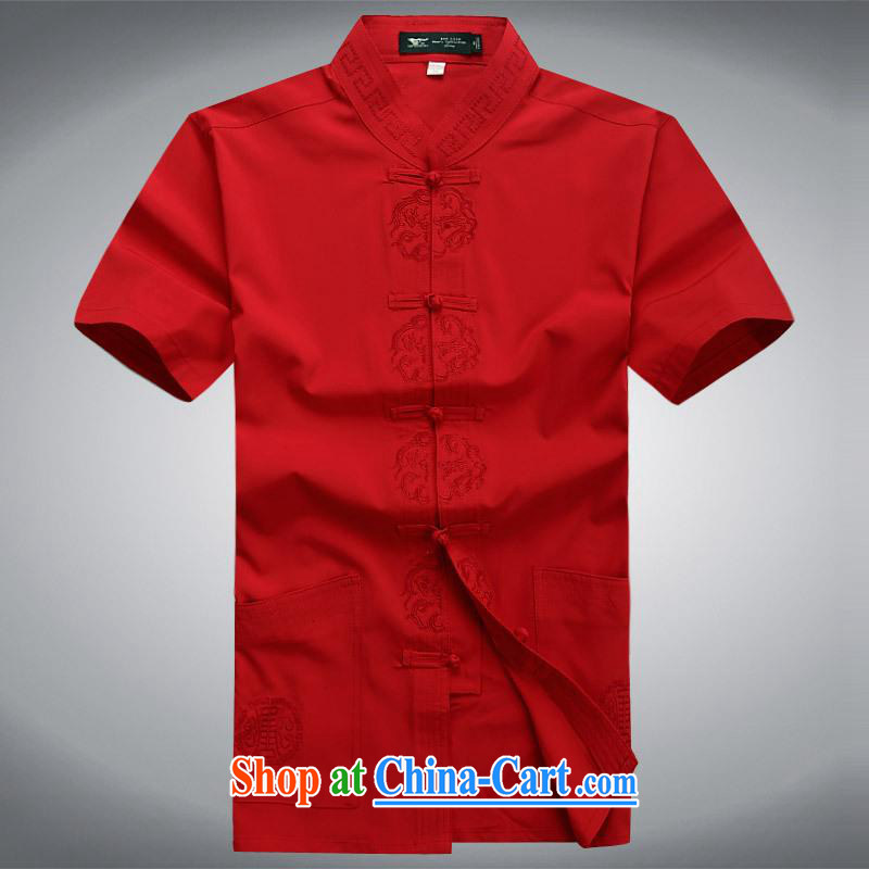 100 brigade Bailv summer stylish thin disk for leisure short-sleeve and collar Comfort Kit red L