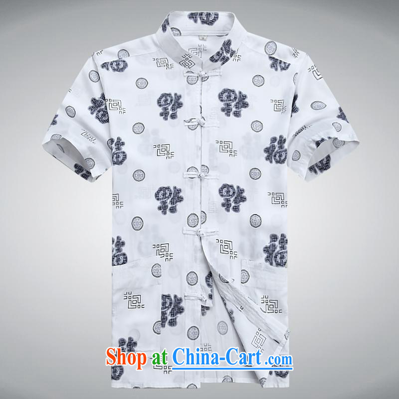 100 brigade BaiLv summer stylish thin, for comfortable short-sleeved tray snap leisure spend T-shirt white XXXL