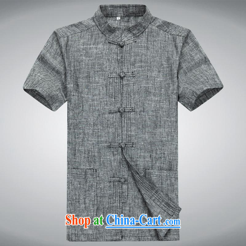 100 brigade Bailv summer stylish thin disk for leisure short-sleeve and collar comfort T-shirt gray XXXL