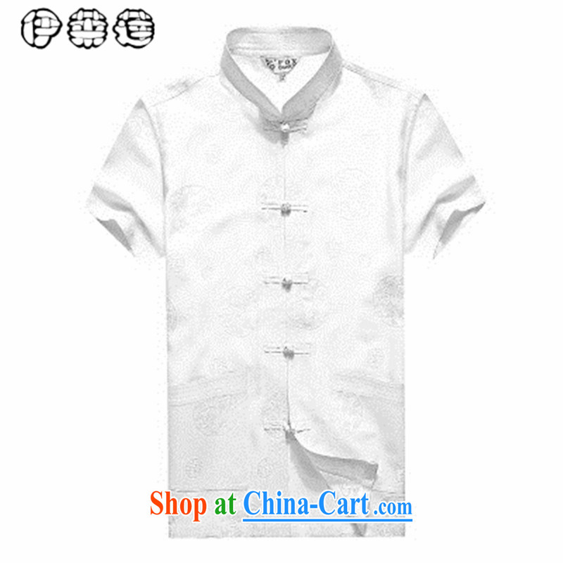 Mr. Lin 2015 summer, middle-aged men's T-shirt Chinese China wind's grandfather's birthday with shirt loose the code middle-aged father male yellow B 185, Mr. HELENE ELEGANCE (ILELIN), online shopping