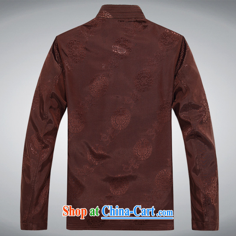 The chestnut mouse men jacket China wind long-sleeved men's father is Chinese, served older persons Chinese ethnic costume and color T-shirt XXXL, the chestnut mouse (JINLISHU), shopping on the Internet