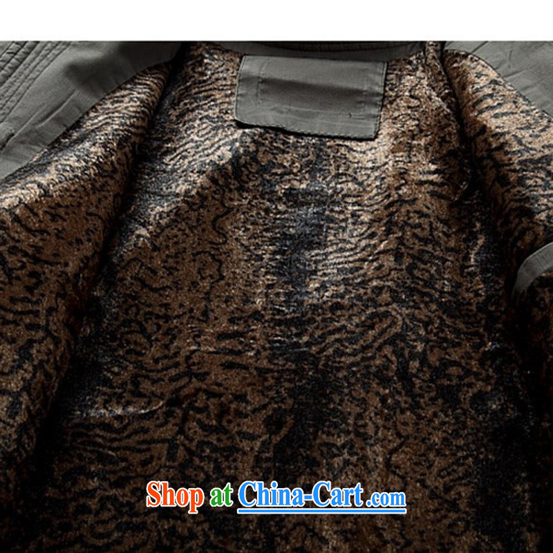 The chestnut mouse 2015 spring middle-aged and older men's Tang with long-sleeved Chinese style men's clothing T-shirt Chinese ceremony clothing dark blue XXXL, the chestnut mouse (JINLISHU), online shopping