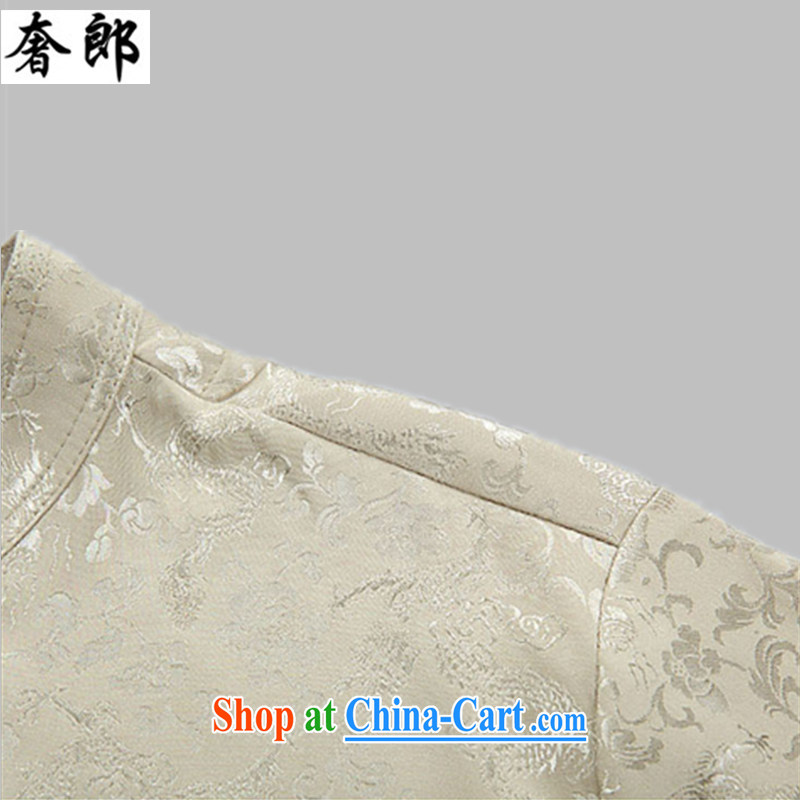 extravagance, summer, middle-aged men's short-sleeved Chinese shirt middle-aged and older father's grandfather with the collar from hot half sleeves T-shirt national costume Chinese improved, light gray suit 170/XL, extravagance, and shopping on the Inter