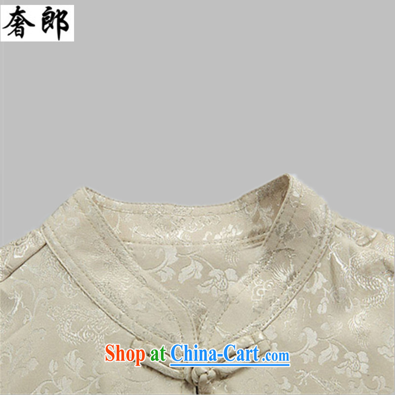 extravagance, summer, middle-aged men's short-sleeved Chinese shirt middle-aged and older father's grandfather with the collar from hot half sleeves T-shirt national costume Chinese improved, light gray suit 170/XL, extravagance, and shopping on the Inter