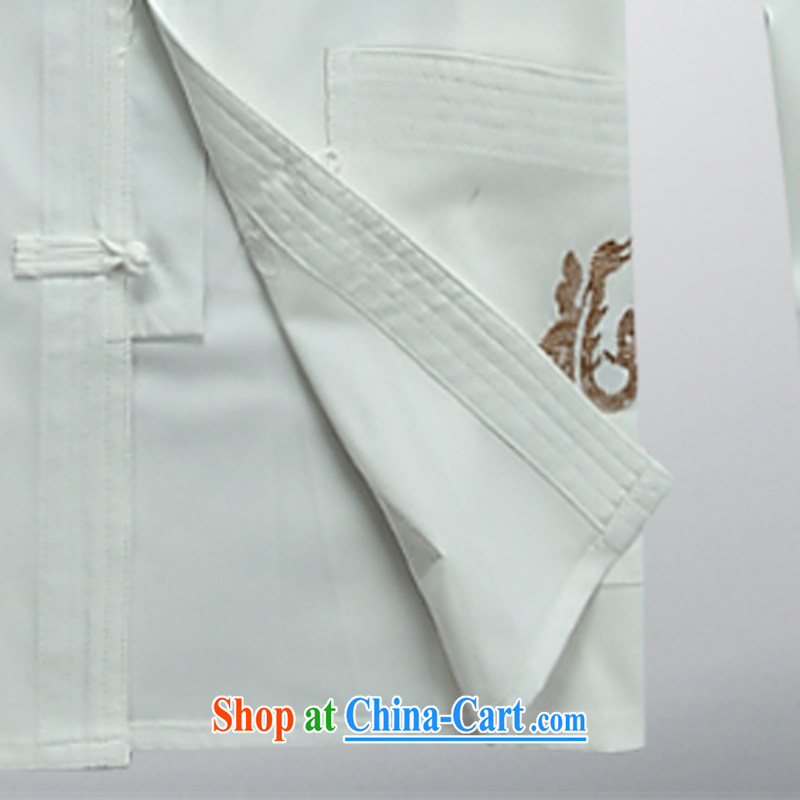 China, Chinese men and taxi stand collar long-sleeved cultivating Chinese jacket men's cotton and stylish white L, the child (MORE YI), shopping on the Internet