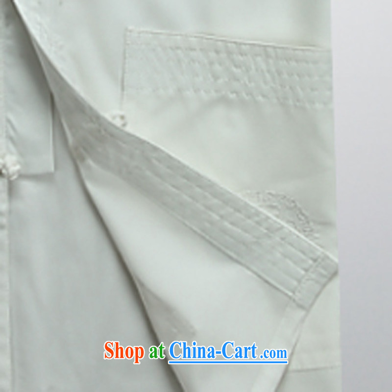 Summer new long-sleeved Tang in older men's exercise clothing Tai Chi uniform white XXXL, the child (MORE YI), shopping on the Internet