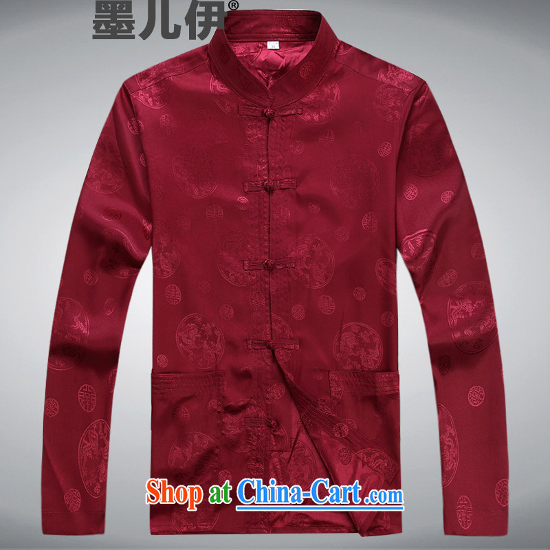 China wind knitting cowboy Chinese Chinese jacket Beauty Fashion, for retro T-shirt red XXXL