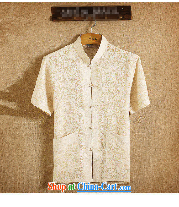 Mr. Lin 2015 Mr Ronald ARCULLI, Mr Tang replacing men and summer men's linen short-sleeve T-shirt, for men's shirts loose the code Chinese China wind Han-service retreat A beige 170 pictures, price, brand platters! Elections are good character, the national distribution, so why buy now enjoy more preferential! Health