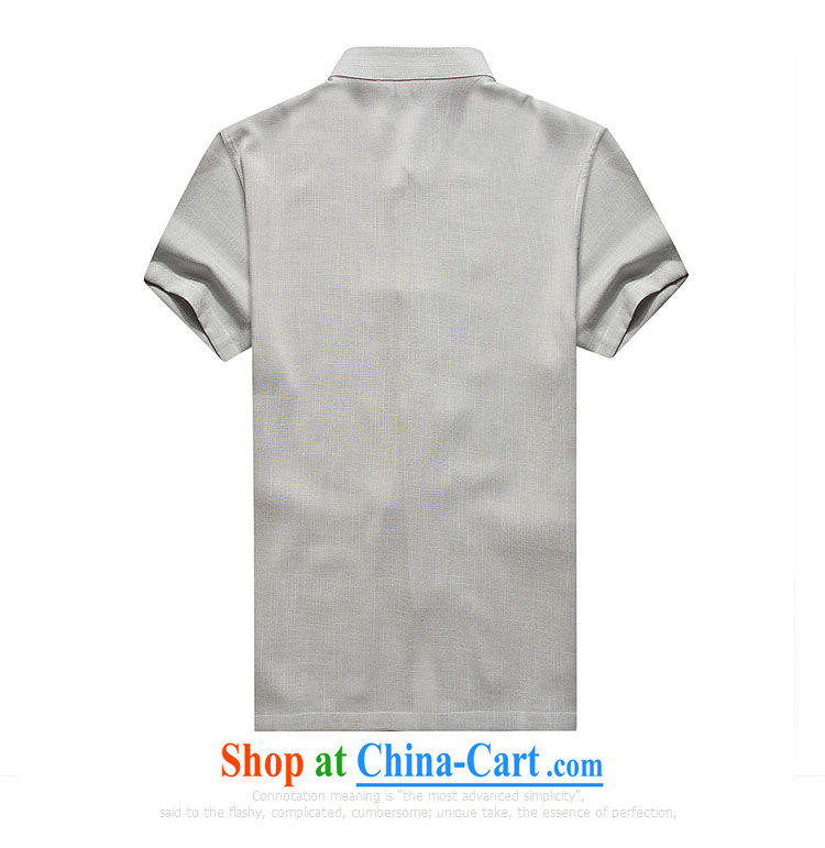 Mr. Lin 2015 summer, middle-aged men Tang is short-sleeved, shirt collar, older men, summer T-shirt leisure large code short sleeved T-shirt Dad loaded gray 185 pictures, price, brand platters! Elections are good character, the national distribution, so why buy now enjoy more preferential! Health