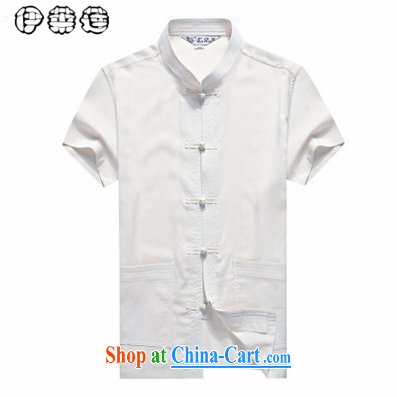 Mr. Lin 2015 summer, middle-aged men Tang is short-sleeved, shirt collar, older men, summer T-shirt leisure the code short-sleeved shirt with Father gray 185, Mr. HELENE ELEGANCE (ILELIN), online shopping