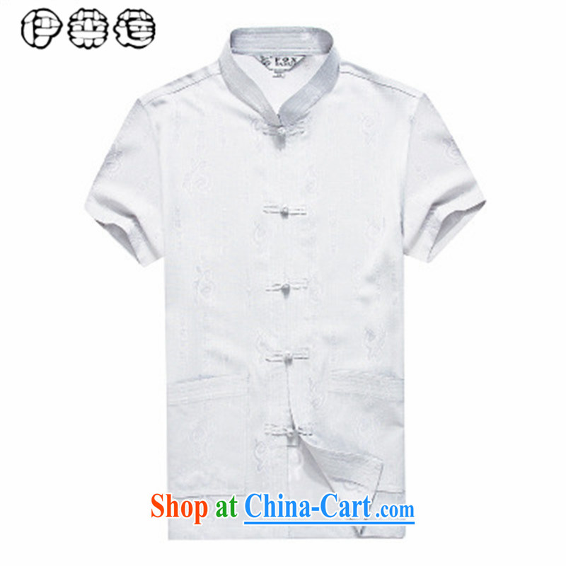 Mr. Lin 2015 summer, middle-aged and older men and Chinese short-sleeved shirt loose the code middle-aged men and ethnic costumes China wind half sleeve father with gray 185, Mr. HELENE ELEGANCE (ILELIN), shopping on the Internet