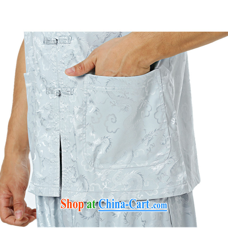 extravagance, summer New Silk ethnic costumes hand-tie men's short-sleeved Zhongshan collar, collar short sleeve with his father, older leisure Tang with morning exercises Tai Chi clothing beige 170 pictures, price, brand platters! Elections are good character, the national distribution, so why buy now enjoy more preferential! Health