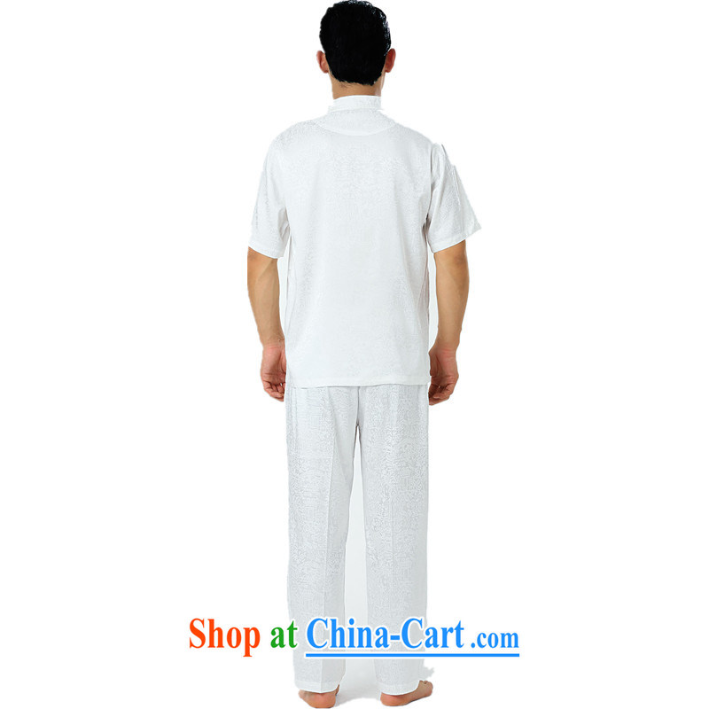 Luxury summer, new men's short-sleeved dress Chinese silk, older, straight for the code father male Tang replace manually the withholding morning Tai Chi practice serving white 185 pictures, price, brand platters! Elections are good character, the national distribution, so why buy now enjoy more preferential! Health