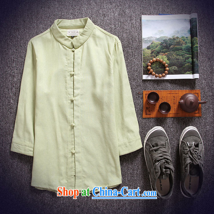 M 2M 2015 summer China wind Chinese linen shirt 7 T-shirt, T-shirt and light beige 4XL pictures, price, brand platters! Elections are good character, the national distribution, so why buy now enjoy more preferential! Health