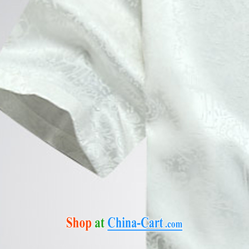 Summer short-sleeved Chinese China wind, older Chinese Chinese Ethnic Wind elderly Chinese White A XXXL, the child (MORE YI), shopping on the Internet