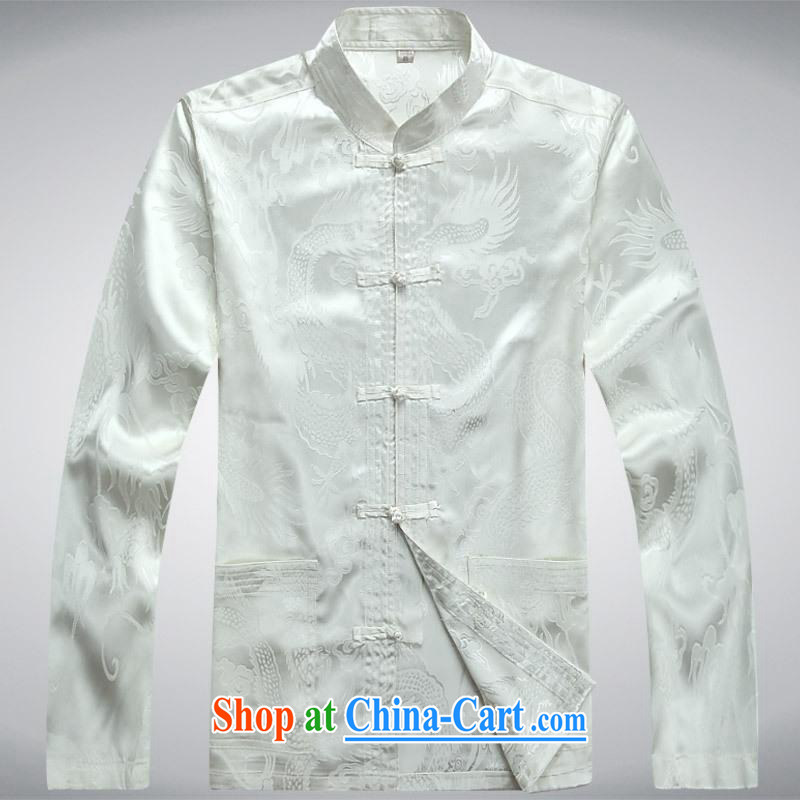 100 brigade BaiLv summer stylish thin, for comfortable long-sleeved tray snap leisure Package white XXXL