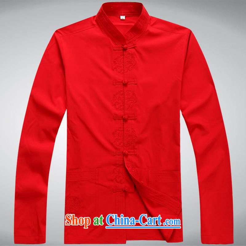 100 brigade BaiLv summer stylish thin, for comfortable long-sleeved tray snap Leisure package red XXL