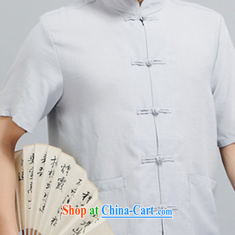 The chestnut mouse male plain the Tang mounted package summer short-sleeved older persons in my father and grandfather of Tang with summer black 4XL, the chestnut mouse (JINLISHU), shopping on the Internet