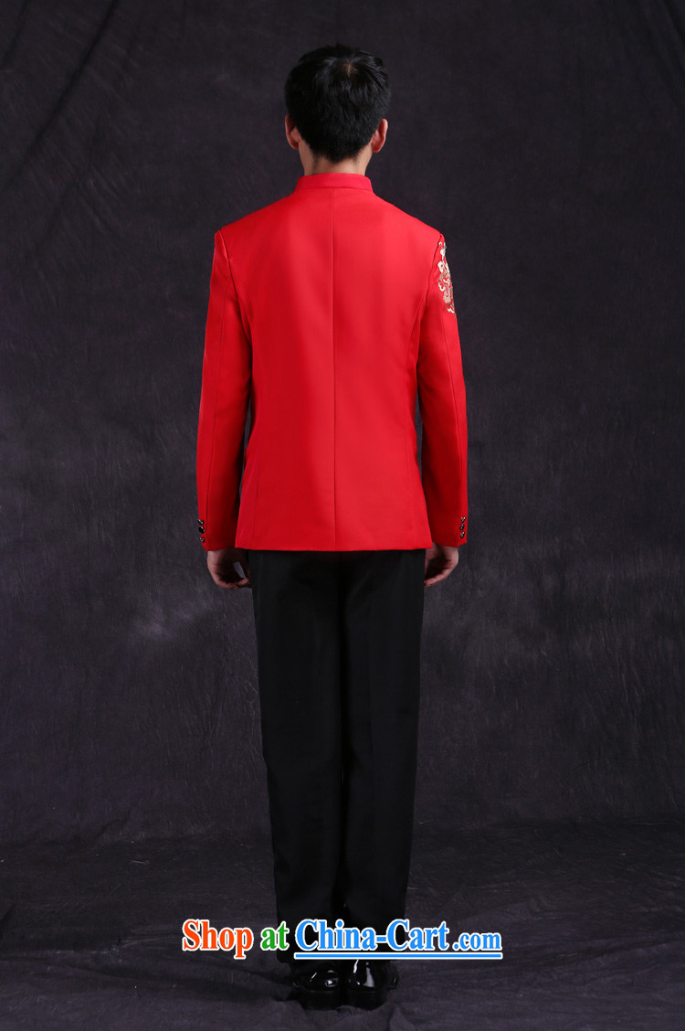 Su-wo family male Chinese wedding groom's long-sleeved Sau Wo service men Chinese Generalissimo red wedding dress costumes hi new large red M pictures, price, brand platters! Elections are good character, the national distribution, so why buy now enjoy more preferential! Health