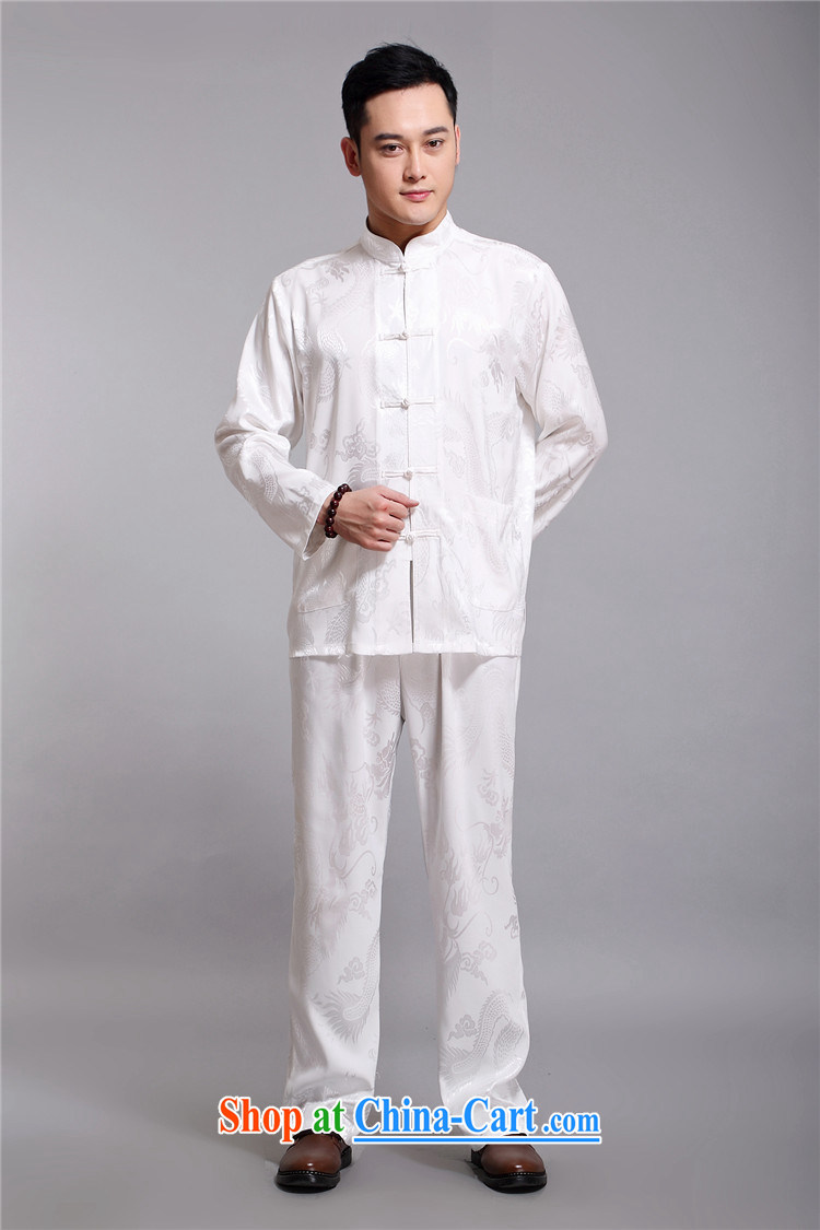 The chestnut mouse elderly Chinese long-sleeved Kit men Han-in smock older, for the charge-back national dress white 4XL pictures, price, brand platters! Elections are good character, the national distribution, so why buy now enjoy more preferential! Health