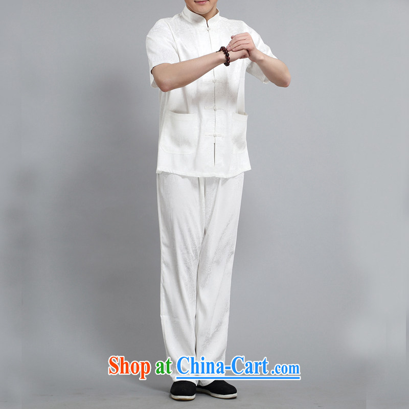The chestnut mouse, older men's father with Chinese men's summer short sleeve with Ethnic Wind the code half sleeve shirt white 4XL, the chestnut mouse (JINLISHU), and, on-line shopping