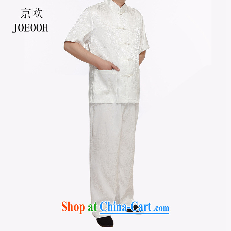 Beijing the Han-summer men's short-sleeved Tang package installed in older persons short-sleeved men's grandfather Tang with thin summer white XXXL, Beijing (JOE OOH), shopping on the Internet