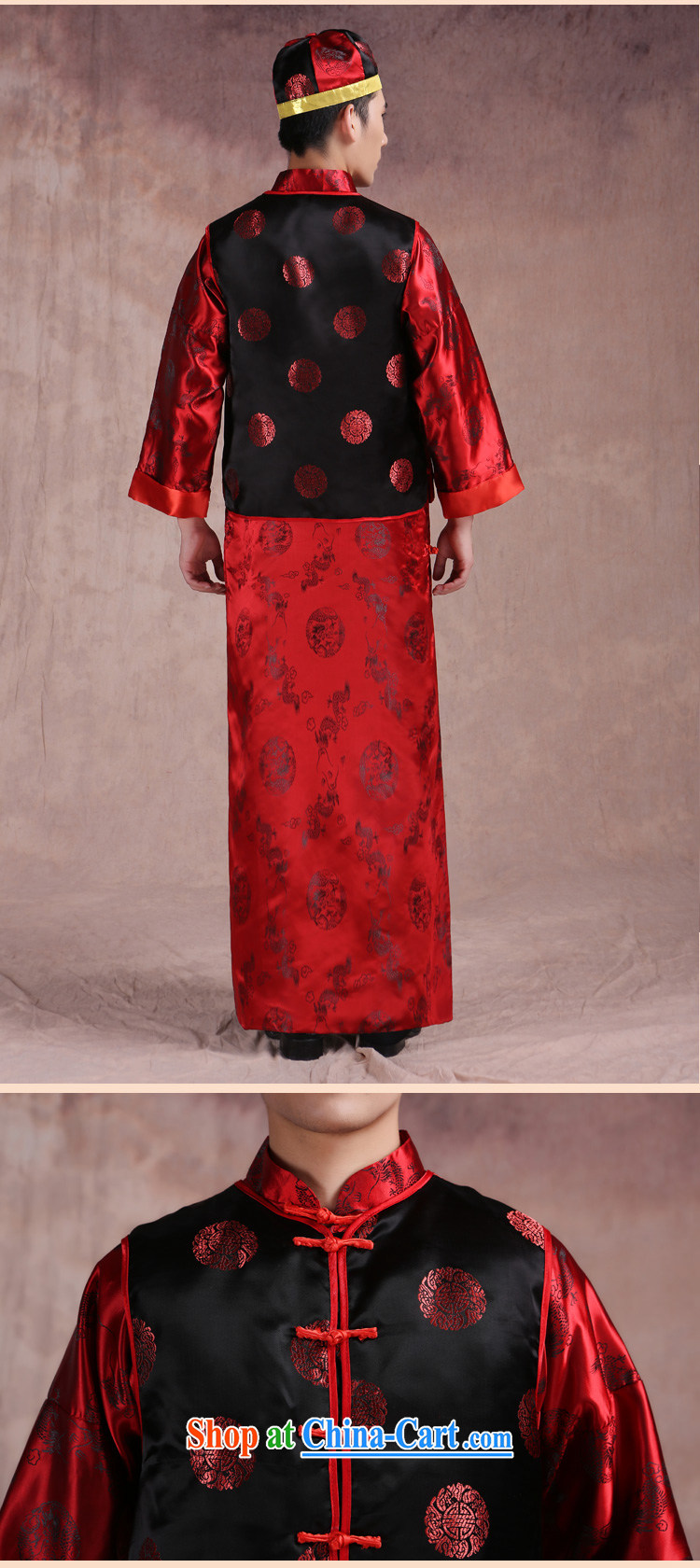 Chinese wedding new unbroken service toast wedding dresses and Sau Wo service costumes happy marriage of the groom with 3-Piece red L pictures, price, brand platters! Elections are good character, the national distribution, so why buy now enjoy more preferential! Health