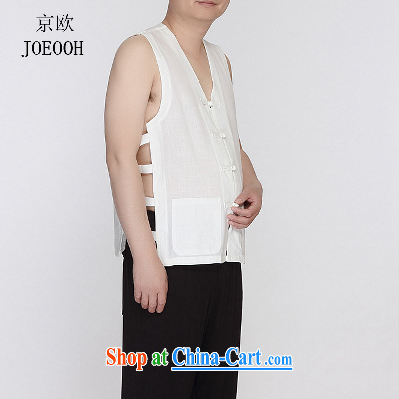 Europe's New Man Tang on short-sleeved Summer Camp shoulder Tang on the T-shirt, old sleeveless, white shoulders XXXL, Beijing (JOE OOH), shopping on the Internet