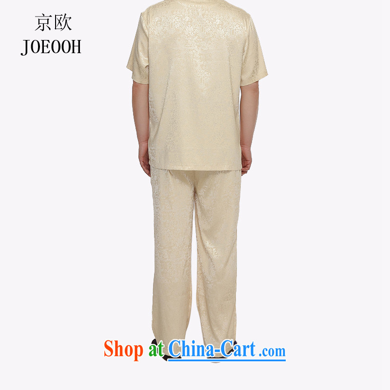 Putin's European Summer upscale male Chinese short sleeve with Chinese leisure National wind in the Han-Chinese gold XXXL, Beijing (JOE OOH), shopping on the Internet