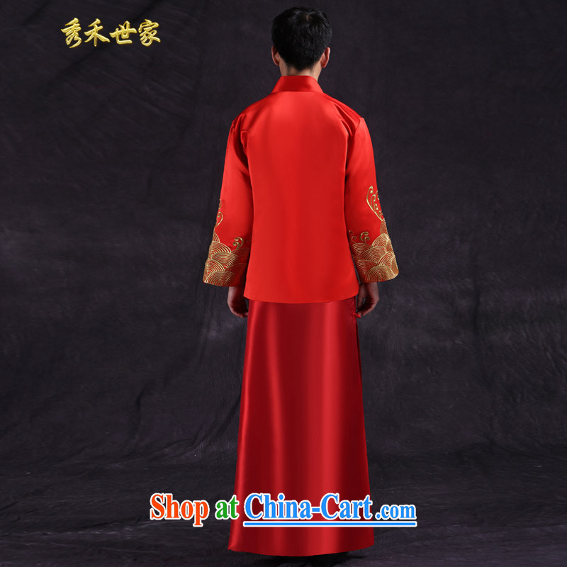Su-wo family Chinese wedding clothes Chinese Han-costumed-su Wo service men's wedding dress red groom's clothing eschewed Tang on the red M, Su-wo saga, and, on-line shopping