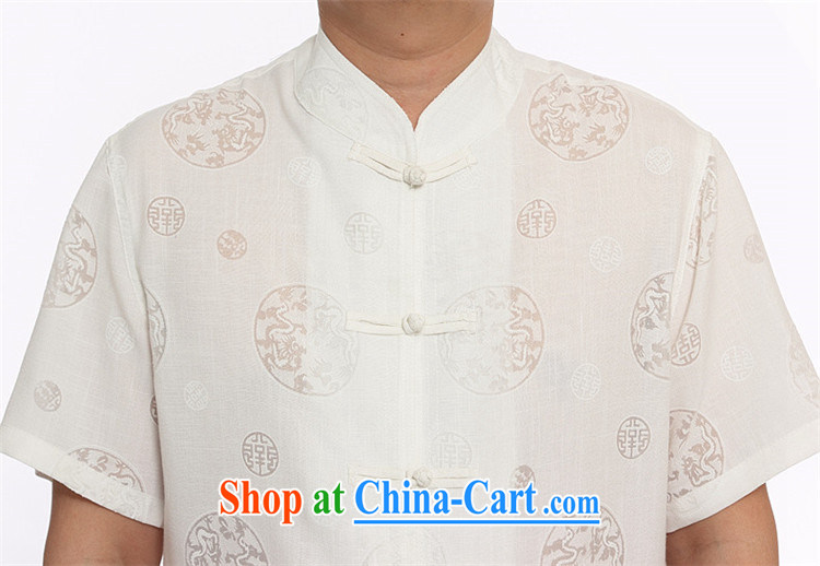 Putin's European Summer upscale male Chinese short-sleeve kit Chinese leisure Ethnic Wind in linen older Han-tang with beige XXXL pictures, price, brand platters! Elections are good character, the national distribution, so why buy now enjoy more preferential! Health
