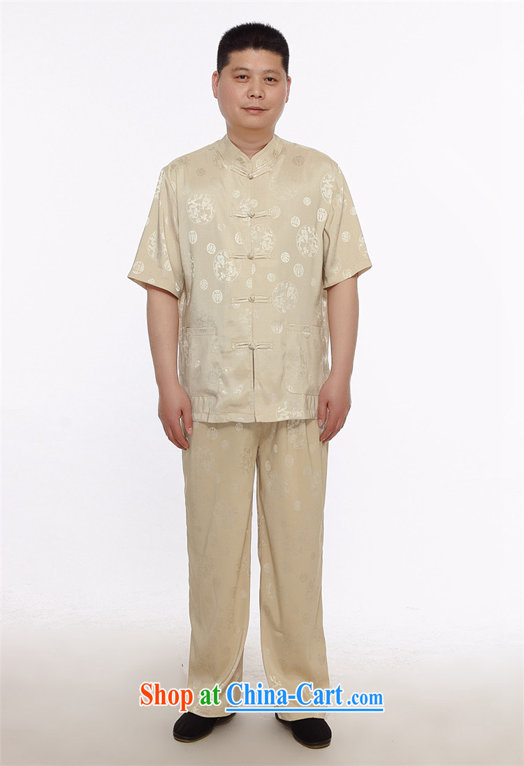 The Beijing summer short-sleeved Tang load package men's short-sleeve kit the ventricular hypertrophy, Han-Older ethnic costume gold XXXL pictures, price, brand platters! Elections are good character, the national distribution, so why buy now enjoy more preferential! Health
