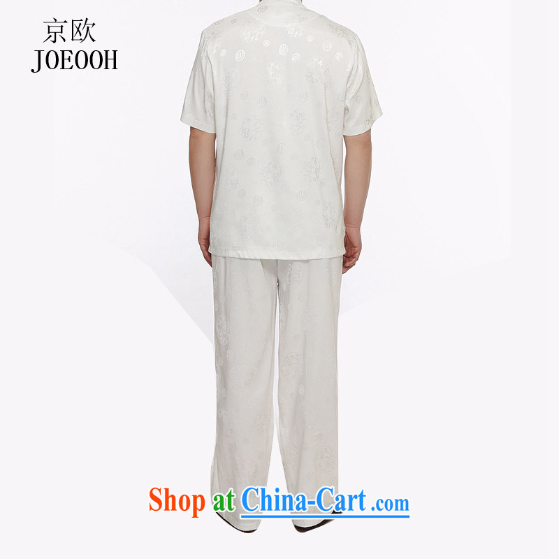 Putin's European short-sleeved Tang replacing kit older persons leisure Chinese men's father in the Old Summer Tang with white XXXL, Beijing (JOE OOH), shopping on the Internet