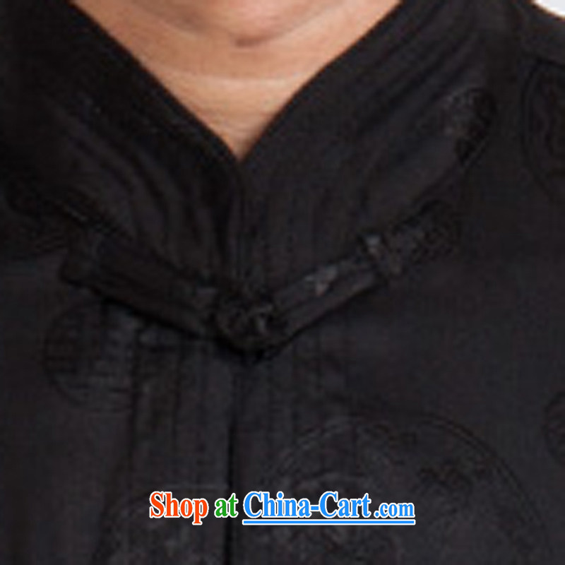 Mr Ronald ARCULLI New China wind elders jogging Chinese men's short-sleeve kit in good old the River During the Qingming Festival Ethnic Wind Jacket black a 190, concentric, shopping on the Internet