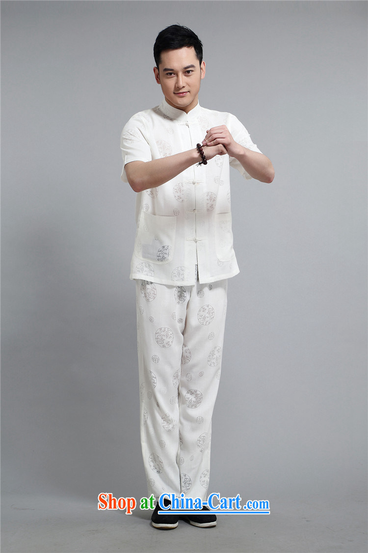 Europe's new summer, the Commission the dragon short sleeve with Chinese men, older men cotton the relaxed casual shirt T-shirt white 4XL/190 pictures, price, brand platters! Elections are good character, the national distribution, so why buy now enjoy more preferential! Health