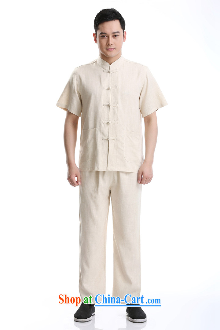 Summer 2015 new middle-aged and older Chinese men and a short-sleeved, serving casual relaxed and smock collar men Tang replace Kit beige a 195 pictures, price, brand platters! Elections are good character, the national distribution, so why buy now enjoy more preferential! Health