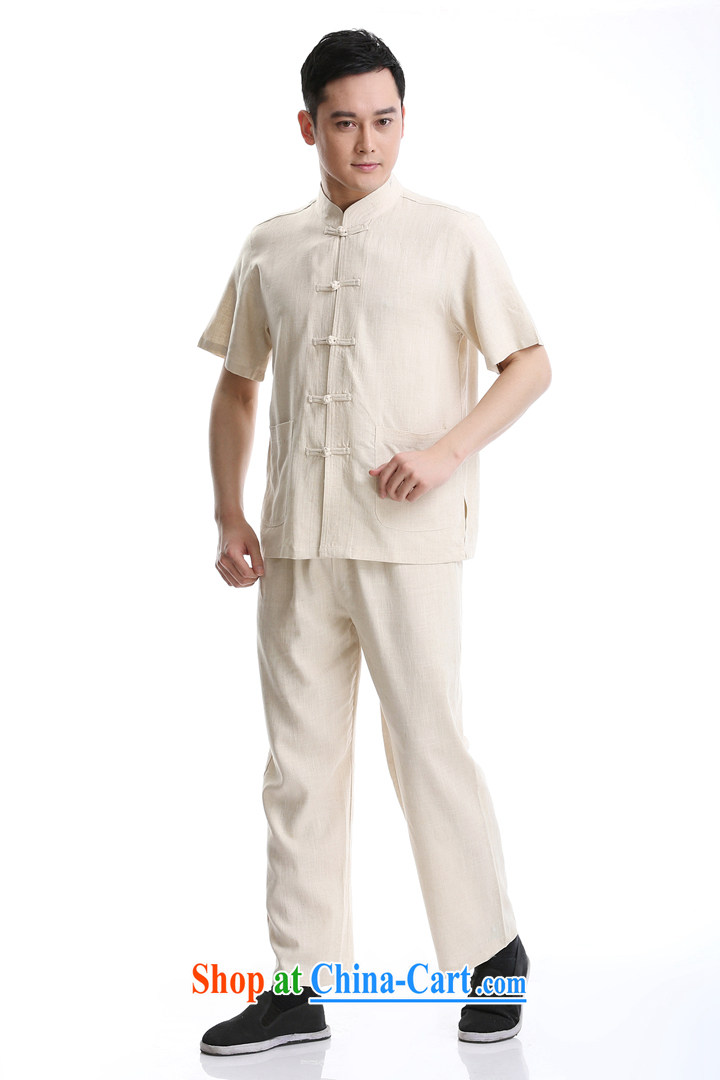 Summer 2015 new middle-aged and older Chinese men and a short-sleeved, serving casual relaxed and smock collar men Tang replace Kit beige a 195 pictures, price, brand platters! Elections are good character, the national distribution, so why buy now enjoy more preferential! Health