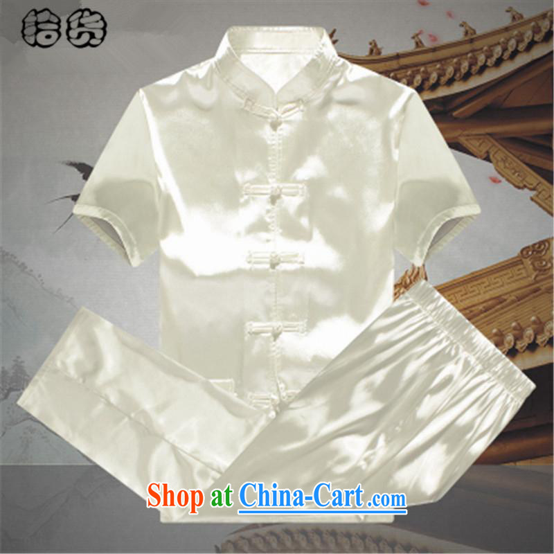 The HELENE ELEGANCE 2015 summer, male Chinese package summer short-sleeved emulation silk older persons in my father and grandfather elderly men and Chinese China wind summer blue 165, Mr. HELENE ELEGANCE (ILELIN), shopping on the Internet