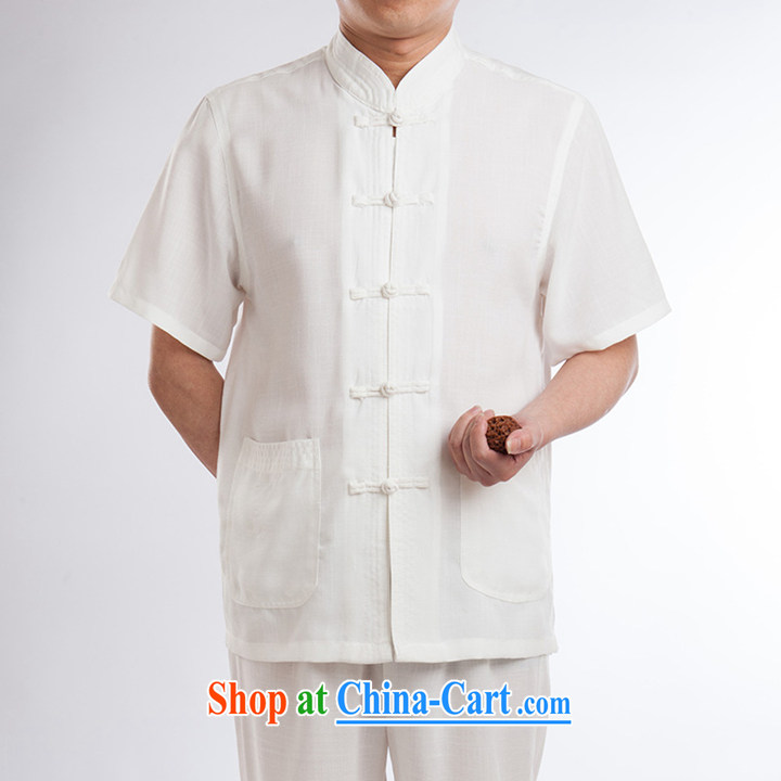 MR HENRY TANG Mount Kit short-sleeved men's linen Tai Chi clothing cotton the linen clothes martial arts practitioners serving meditation cynosure serving casual Tang fitted T-shirt men package half sleeve male white a 185 pictures, price, brand platters! Elections are good character, the national distribution, so why buy now enjoy more preferential! Health