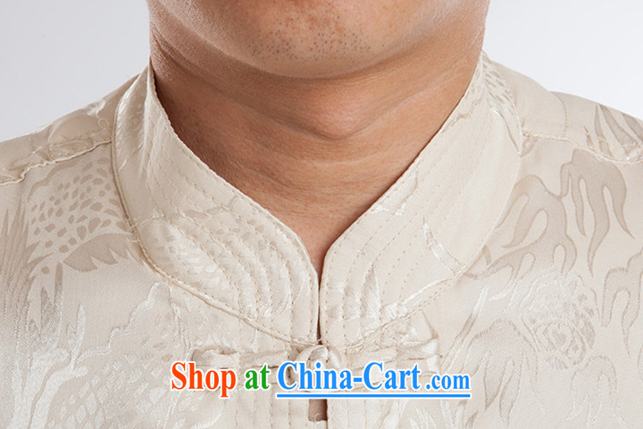 2015 spring and summer China wind men's T-shirt with short sleeves, elderly Chinese men and silk dress Chinese Tai Chi kung fu T-shirt jacket red a 195 pictures, price, brand platters! Elections are good character, the national distribution, so why buy now enjoy more preferential! Health