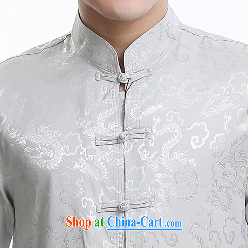Chinese men and new short-sleeved Tang package installed in the older men's casual summer Chinese clothing elderly gray a 170, the child (MORE YI), shopping on the Internet