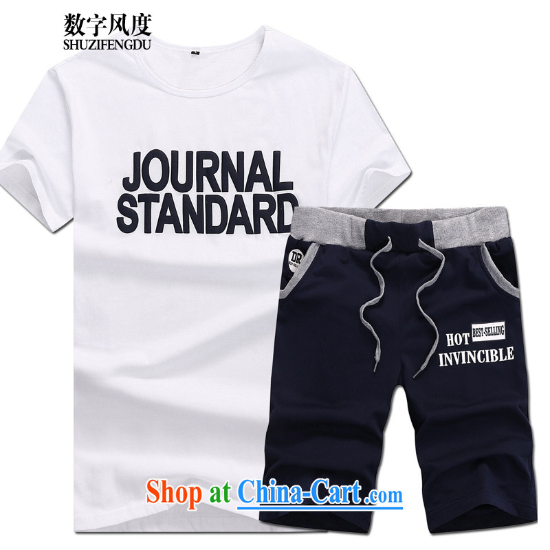 Kai Lok where summer 2015 men's solid color round-collar short-sleeve T-shirt men's casual half sleeve T-shirts solid dark blue 4 190 XL
