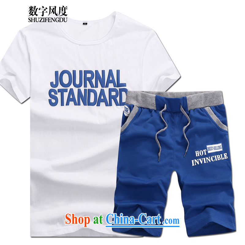Kai Lok where summer 2015 men's solid color round-collar short-sleeve T-shirt men's casual half sleeve T-shirts solid dark blue 4 XL 190, Kai, where, on-line shopping