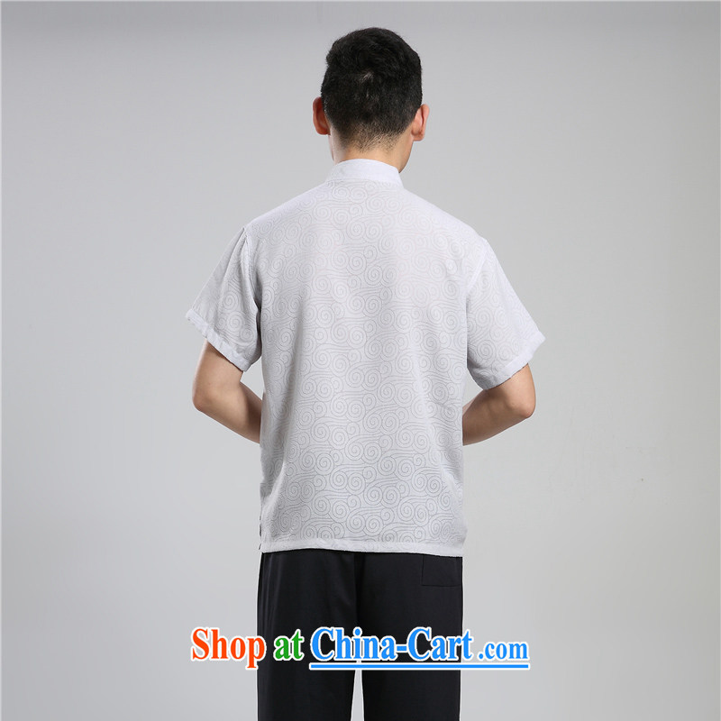 Yan-fei older persons in summer men's short-sleeved cotton the Chinese men's short-sleeved, served short-sleeve Tang on the code 07 - Tang replace circle gray 42, Yan-fei, shopping on the Internet